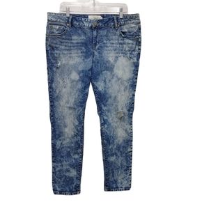 Torrid Boyfriend Acid Splash Distressed Jeans